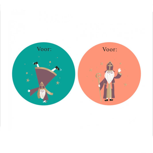 Sint Stickers Duo - Acrobaat groen