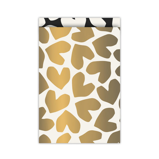 Cadeauzakje large - XL Solo hearts goud