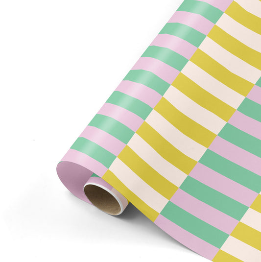 Cadeaupapier - colorblocking retro