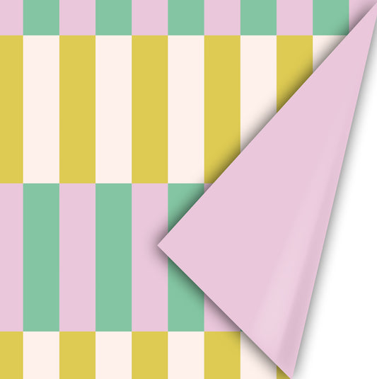 Cadeaupapier - colorblocking retro