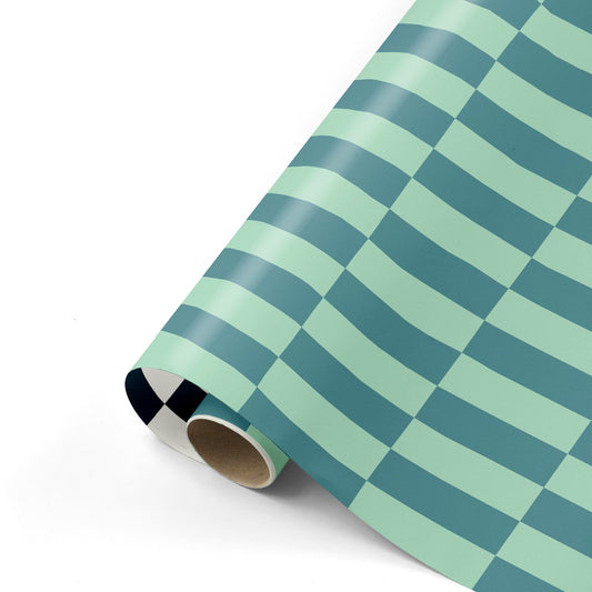 Cadeaupapier - Colorblocking Duotone Green