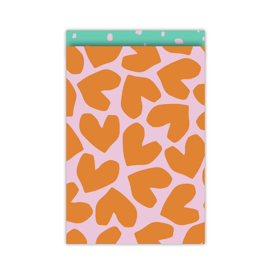 Cadeauzakje large - XL Solo hearts warm