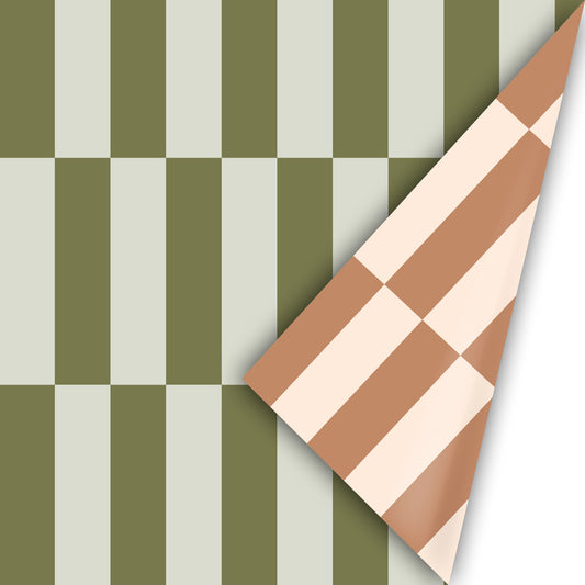 Cadeaupapier - Colorblocking Duotone Xmas Groen