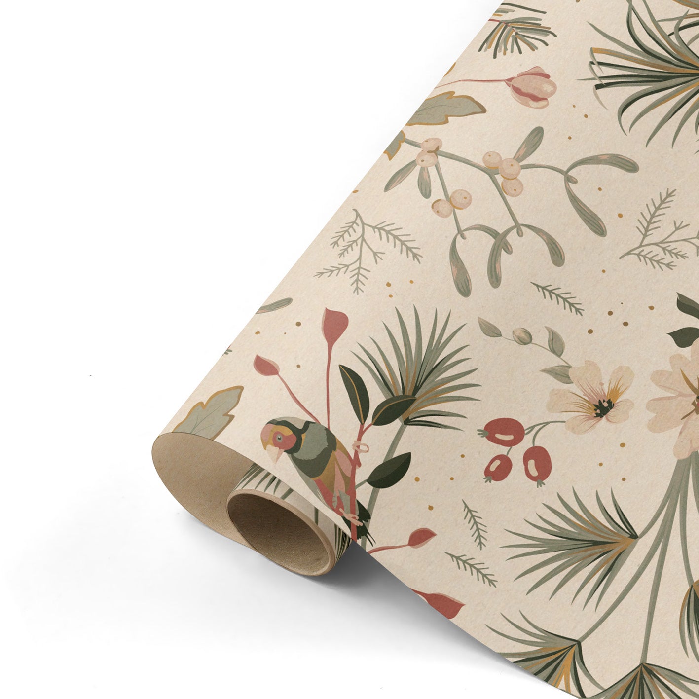 Cadeaupapier - Vintage Christmas ’23 champagne