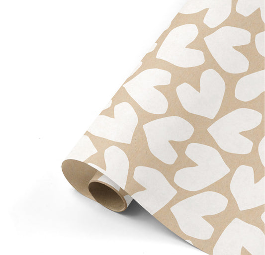 Cadeaupapier - Kraft XL Solo Hearts