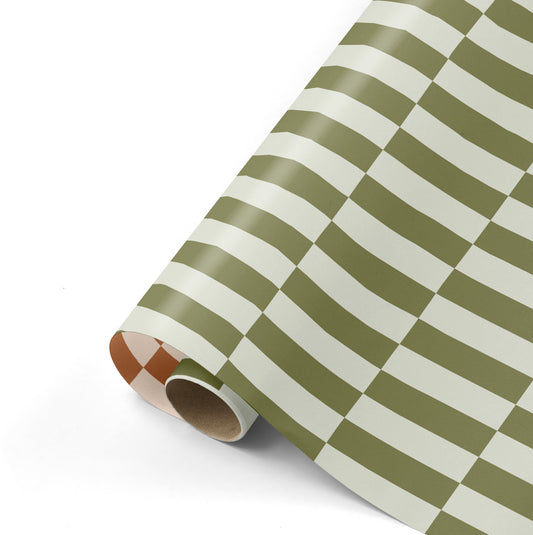 Cadeaupapier - Colorblocking Duotone Xmas Groen