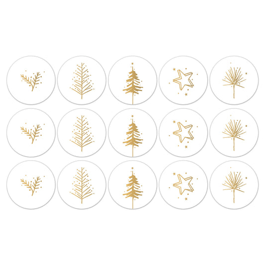 Sticker - Christmas Stories wit/goud