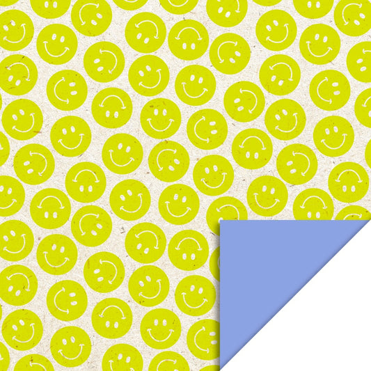 Cadeaupapier - Smiley yellow 70 cm