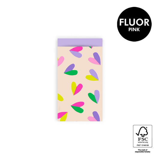 Cadeauzakje mini - Hearts duo beige