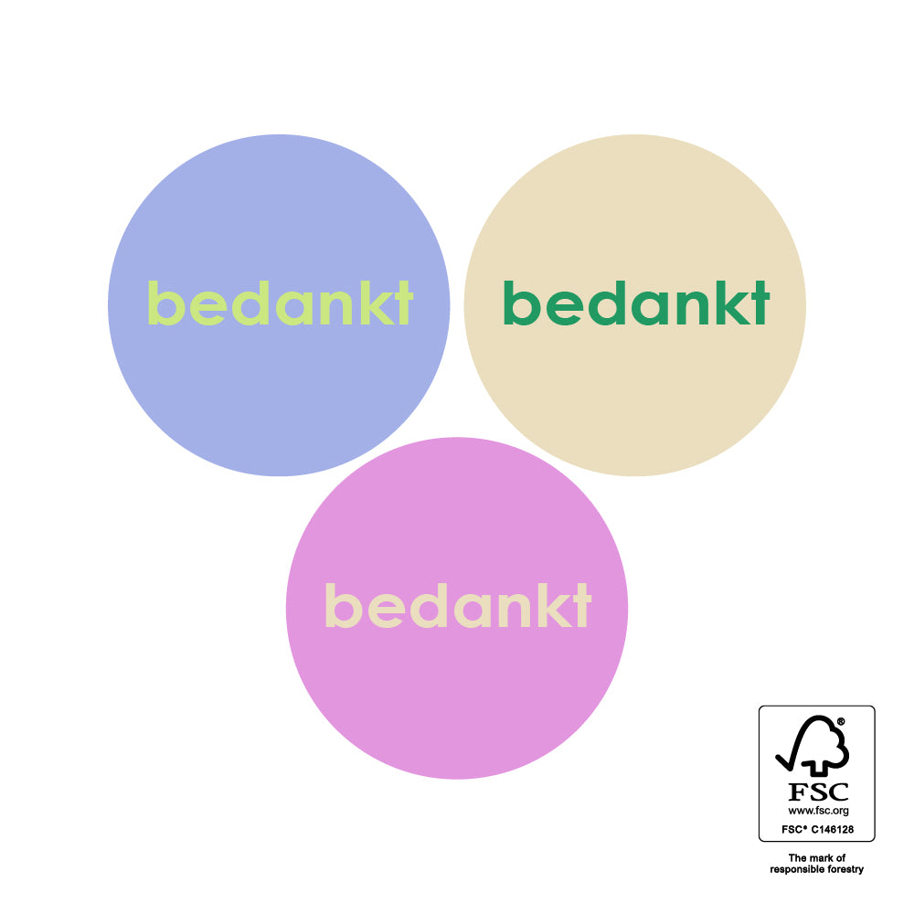 Sticker - bedankt