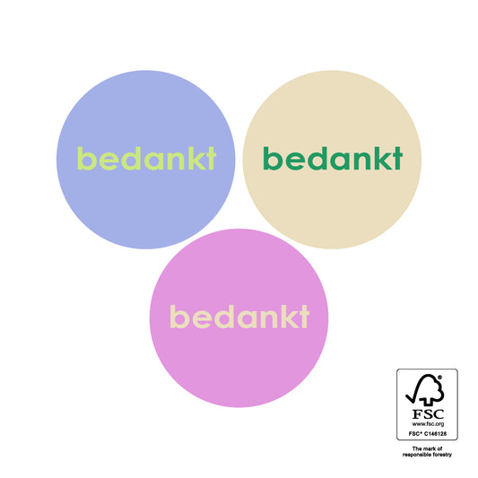 Sticker - bedankt