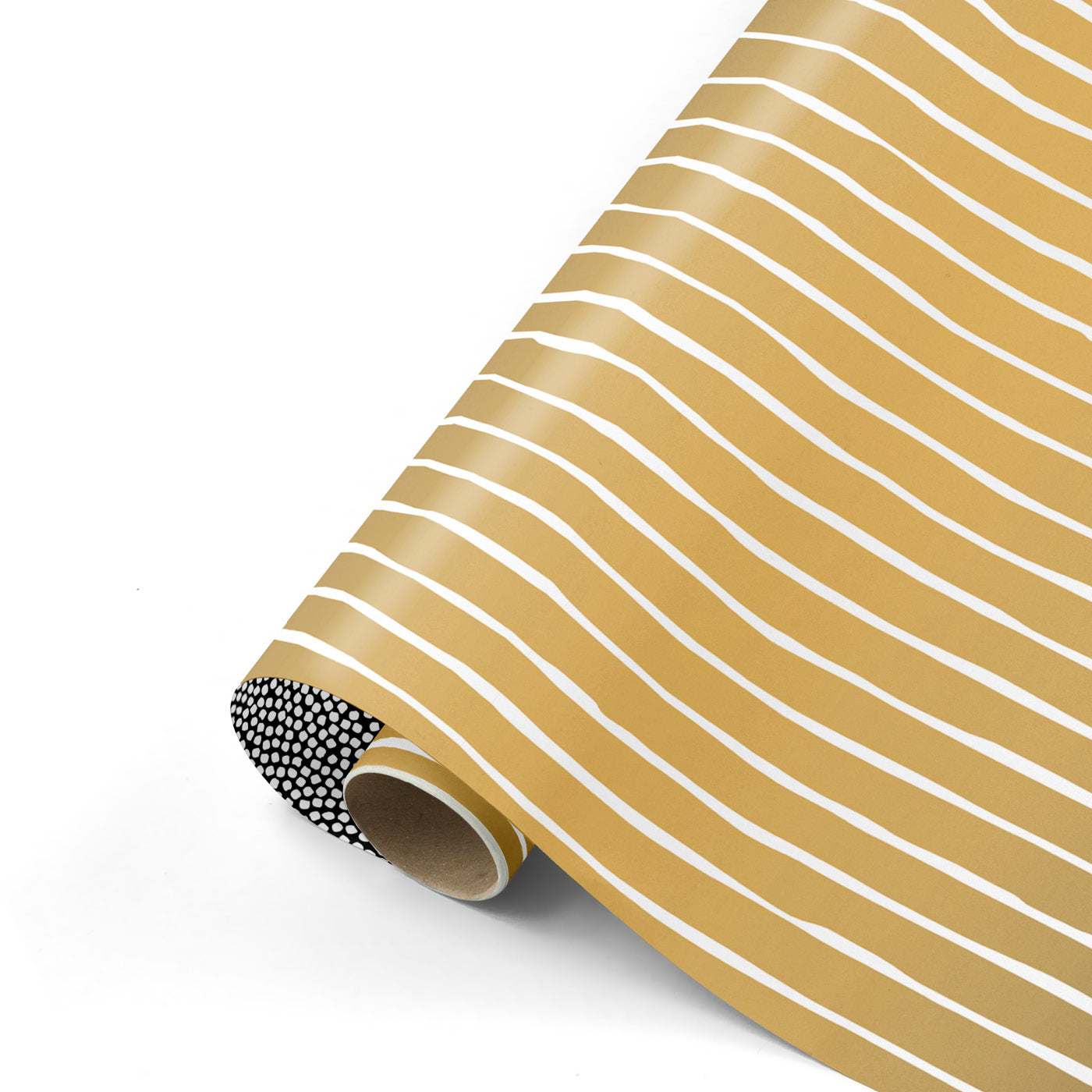 Cadeaupapier - Line Art goud/ wit