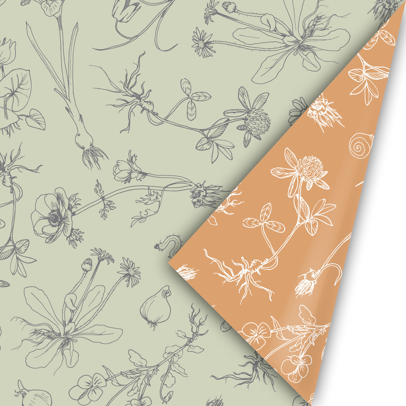 Cadeaupapier - Solid Ground groen