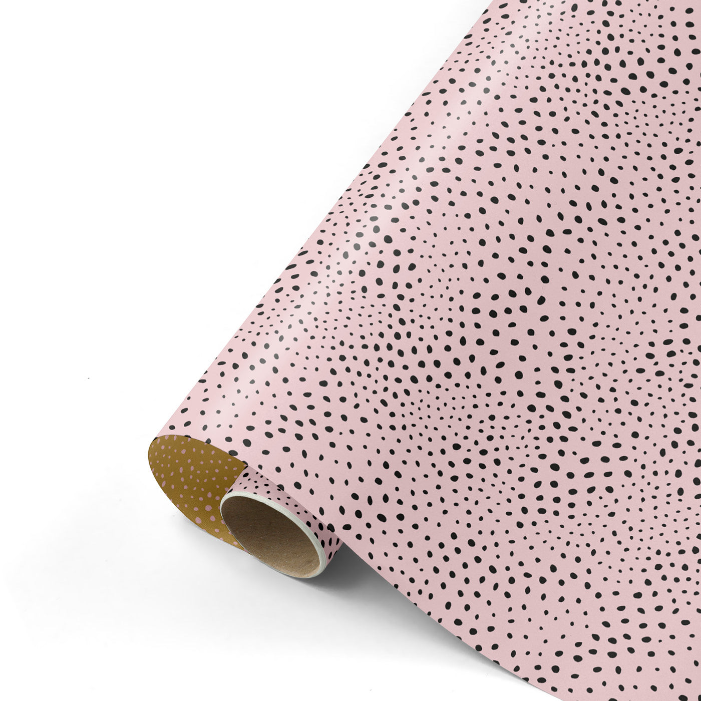 Cadeaupapier - Flocks roze/zwart