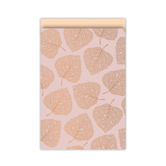 Cadeauzakje large - Skeleton leaves pink