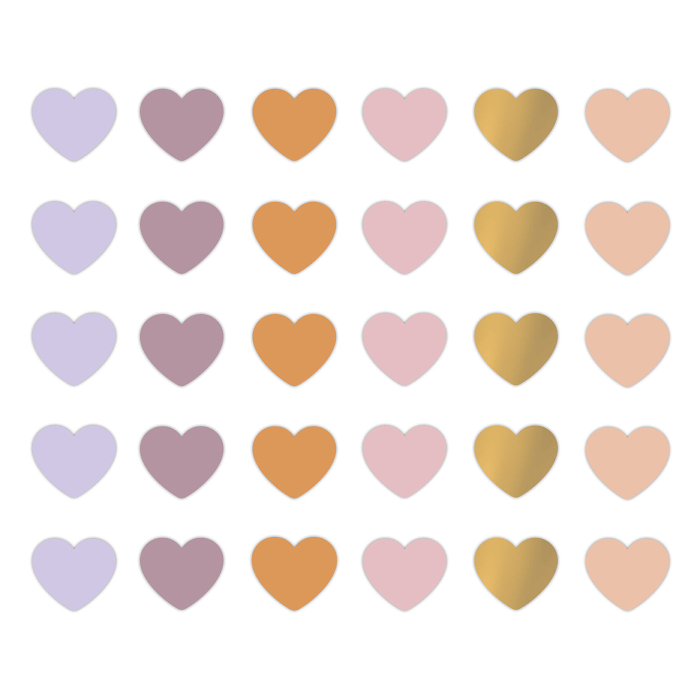 Sticker - Mini hartjes warm