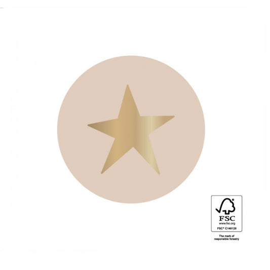 Sticker - star gold beige