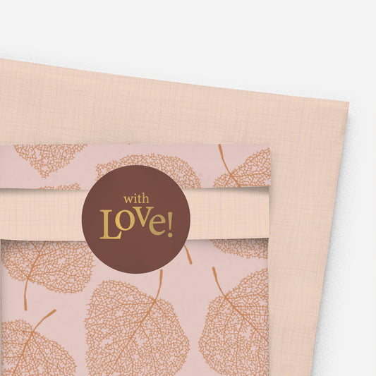 Cadeauzakje large - Skeleton leaves pink