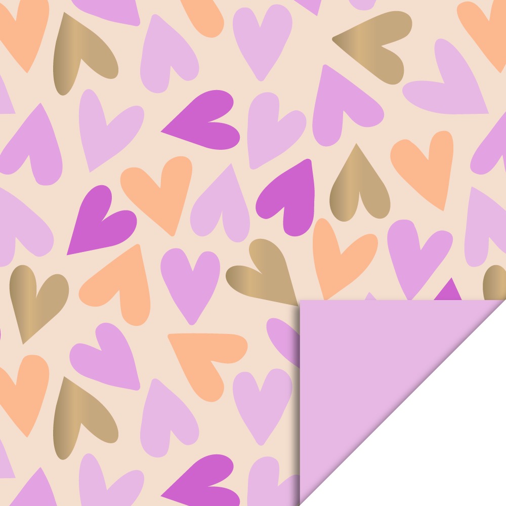 Cadeaupapier - Big hearts (70 cm)