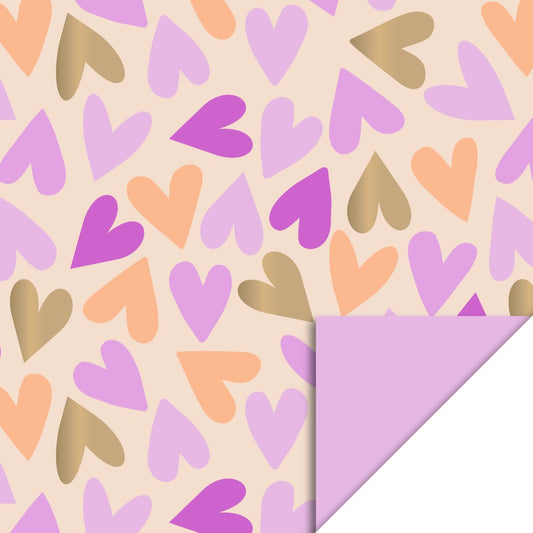 Cadeaupapier - Big hearts (70 cm)