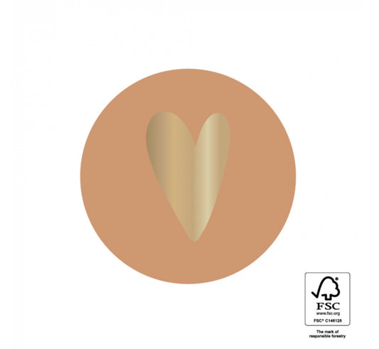 Sticker - Heart old orange