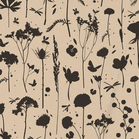 Cadeaupapier - GROW kraft/zwart