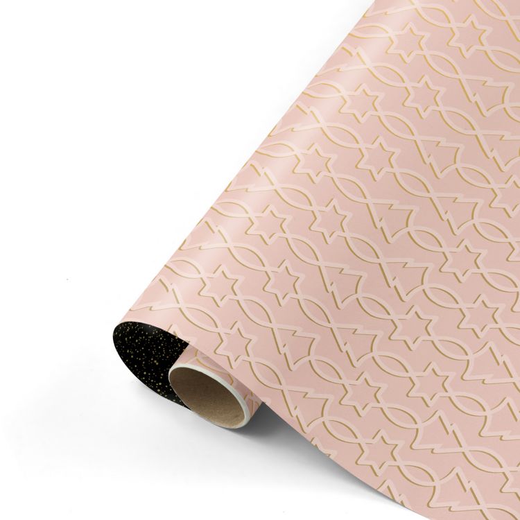 Kerst - Trees & Start Roze/ Zwart