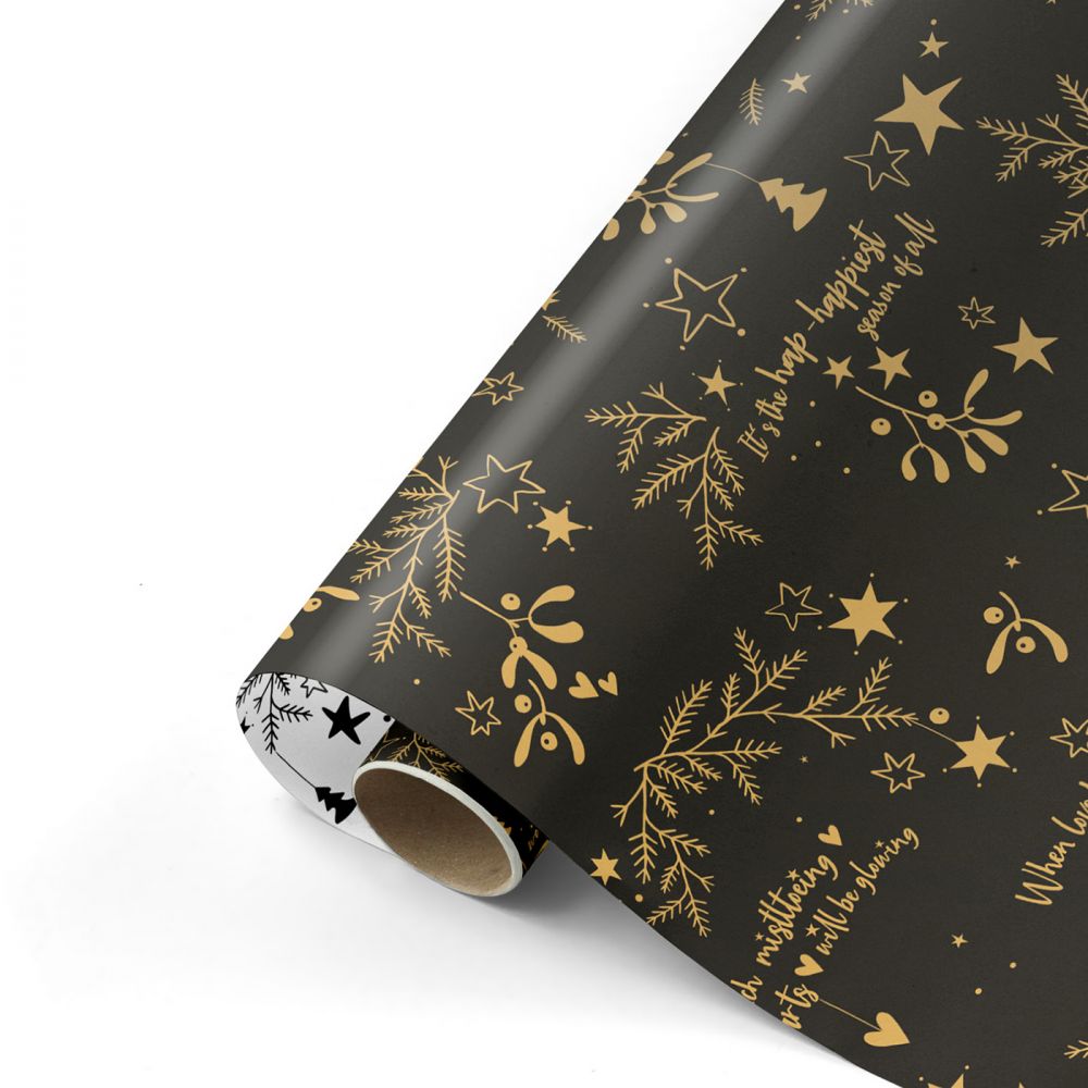 Kerst - Mistletoe kisses zwart
