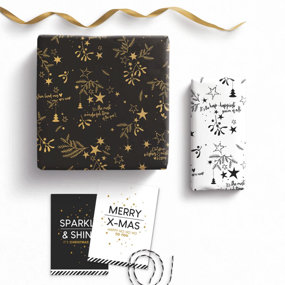 Kerst - Mistletoe kisses zwart