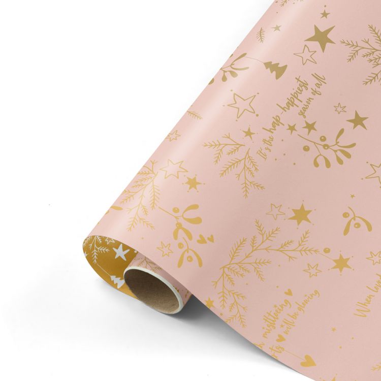 Kerst - Mistletoe kisses roze