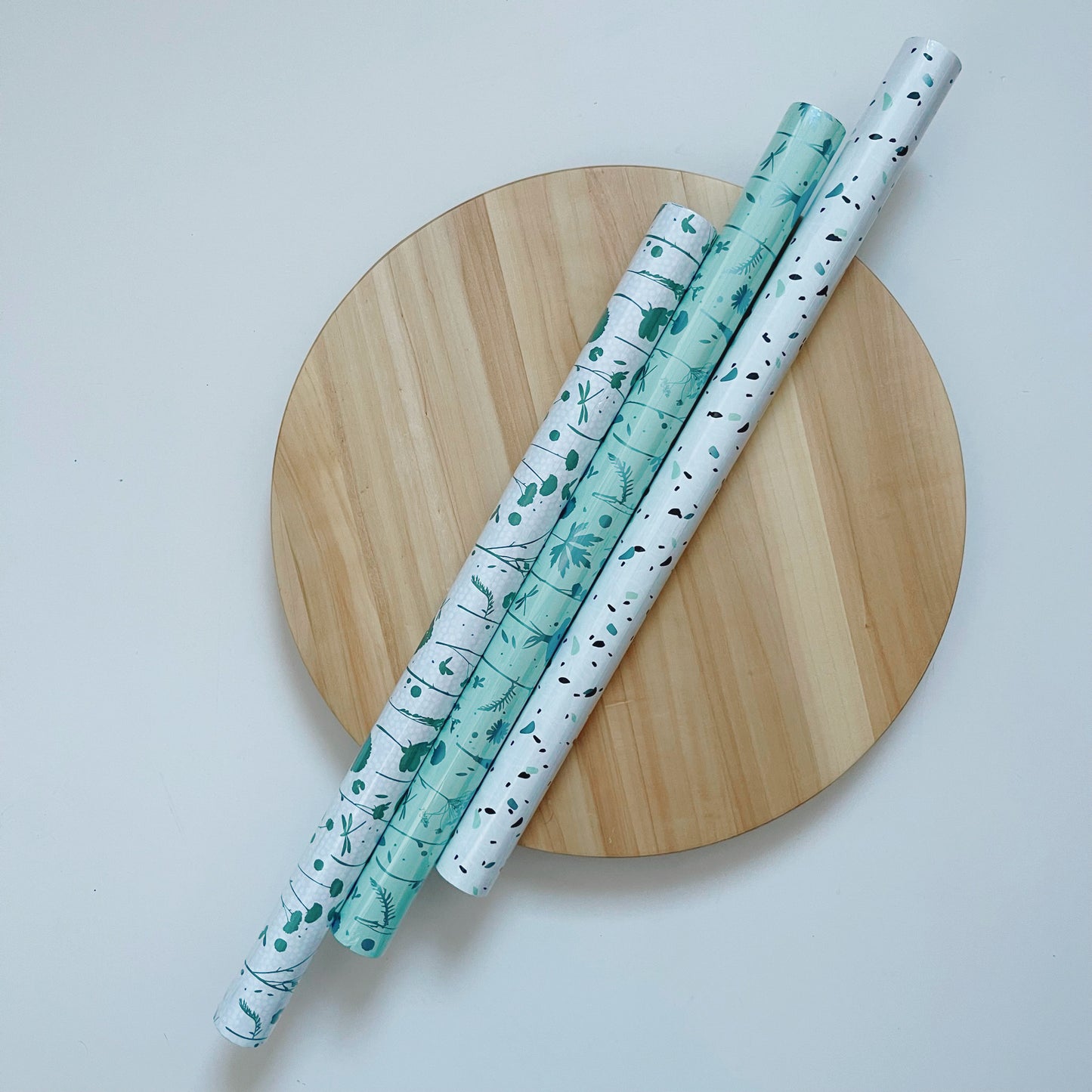 Cadeaupapier - GROW mint/blauw/salie