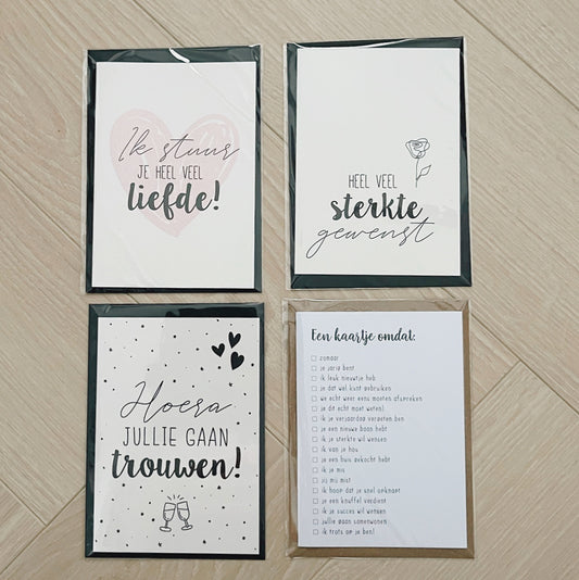 Wenskaart - Hoera jullie gaan trouwen!