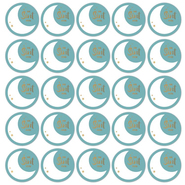 Stickers Sint Goud/Petrol