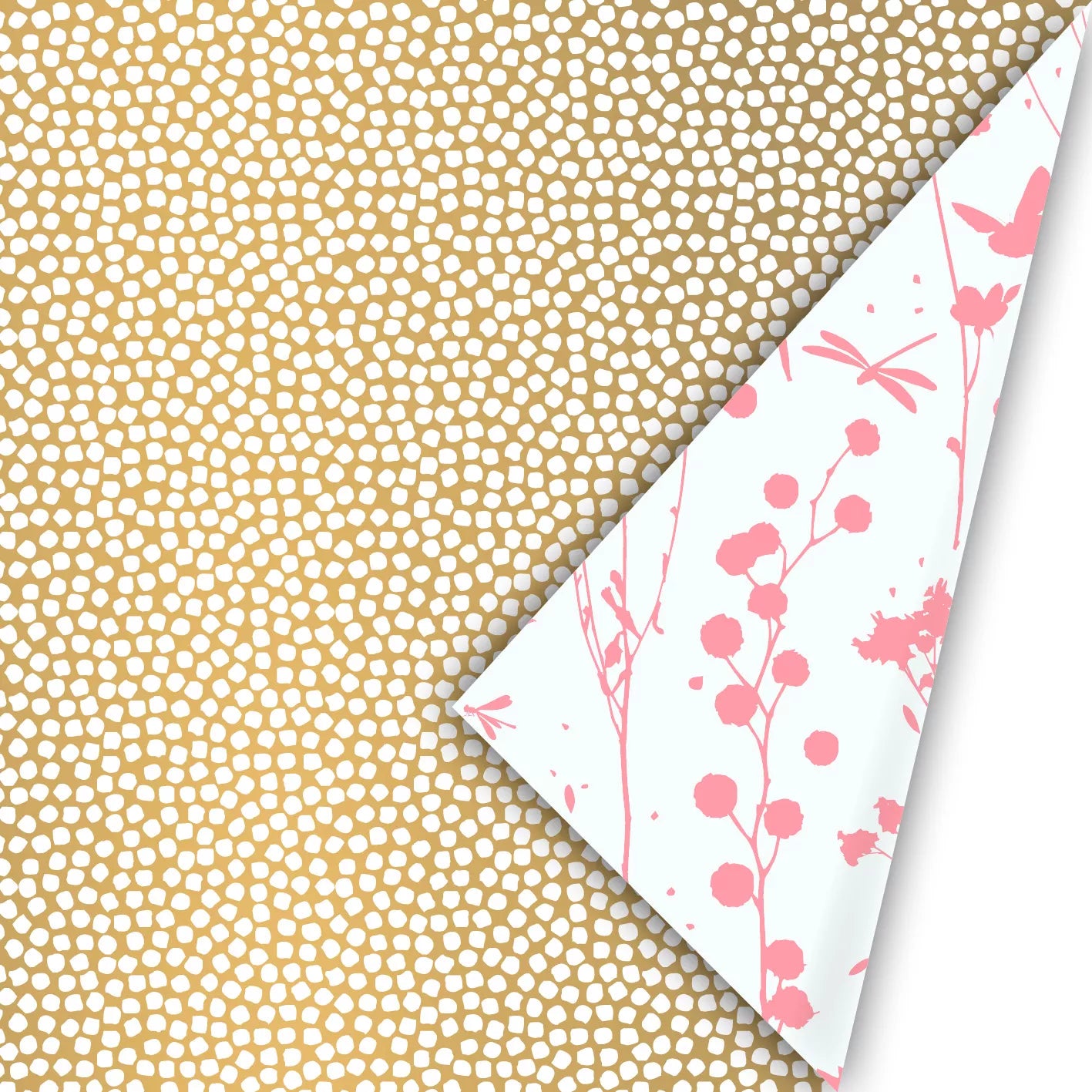 Cadeaupapier - SOW Spring cubes goud