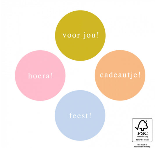 Sticker - Hoera feestje!