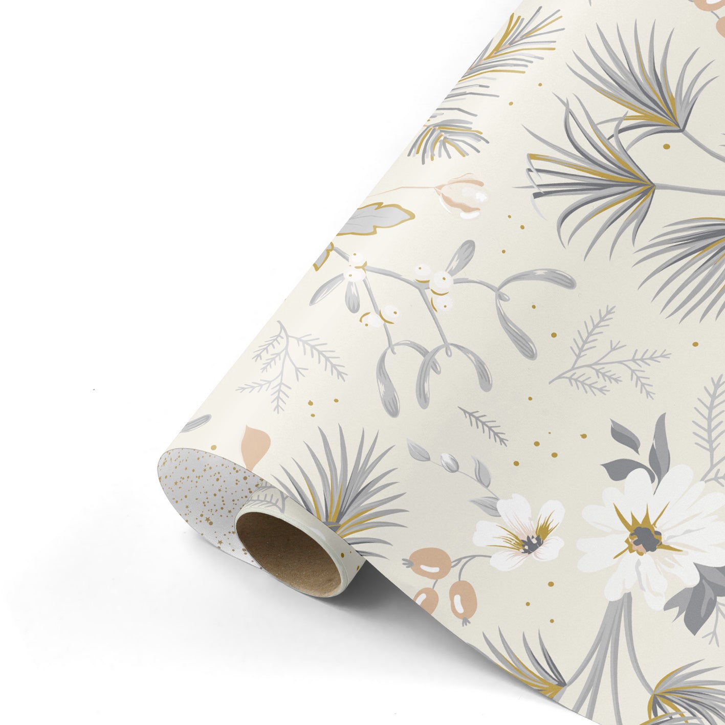 Cadeaupapier - Vintage flowers natural