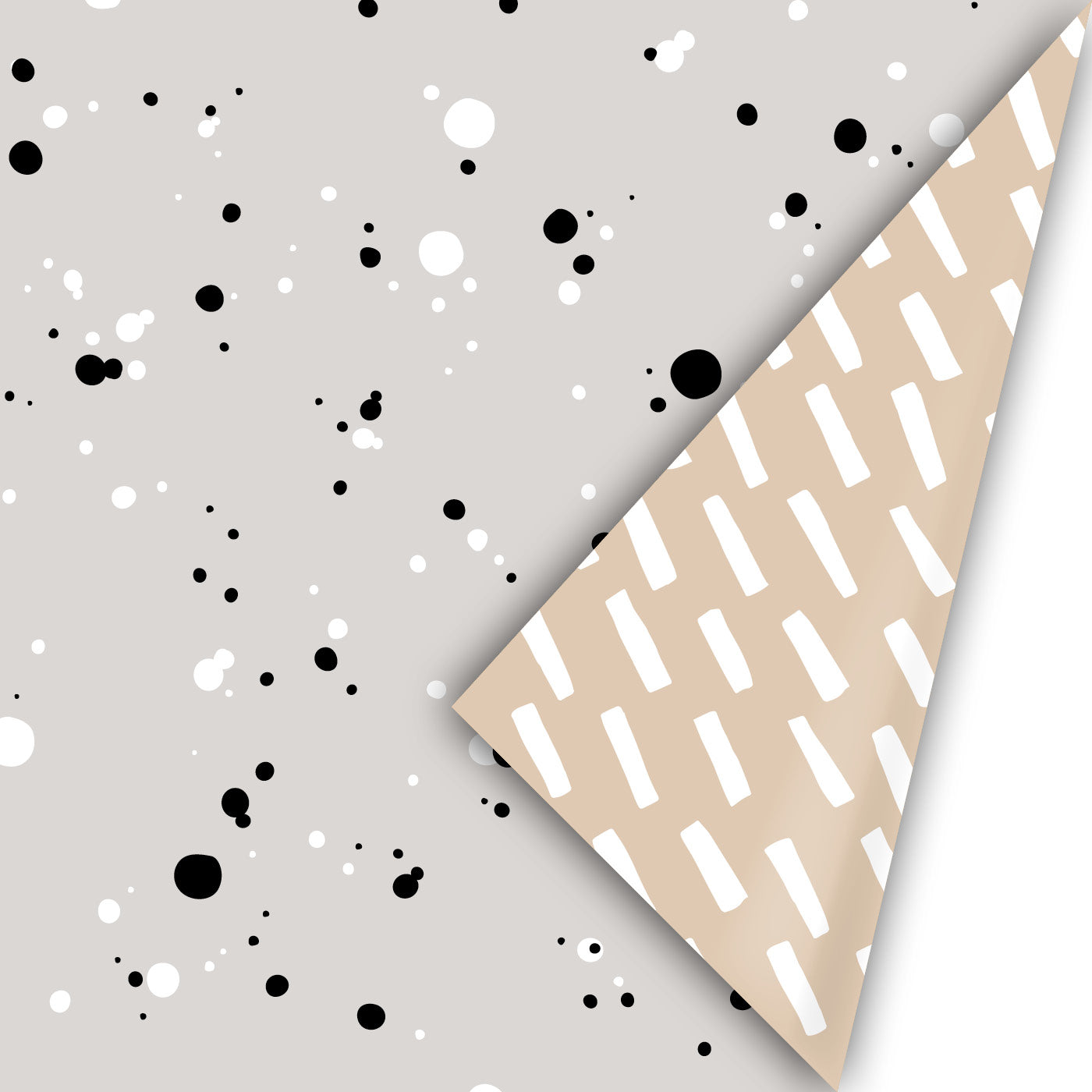 Cadeaupapier - Random spots natural