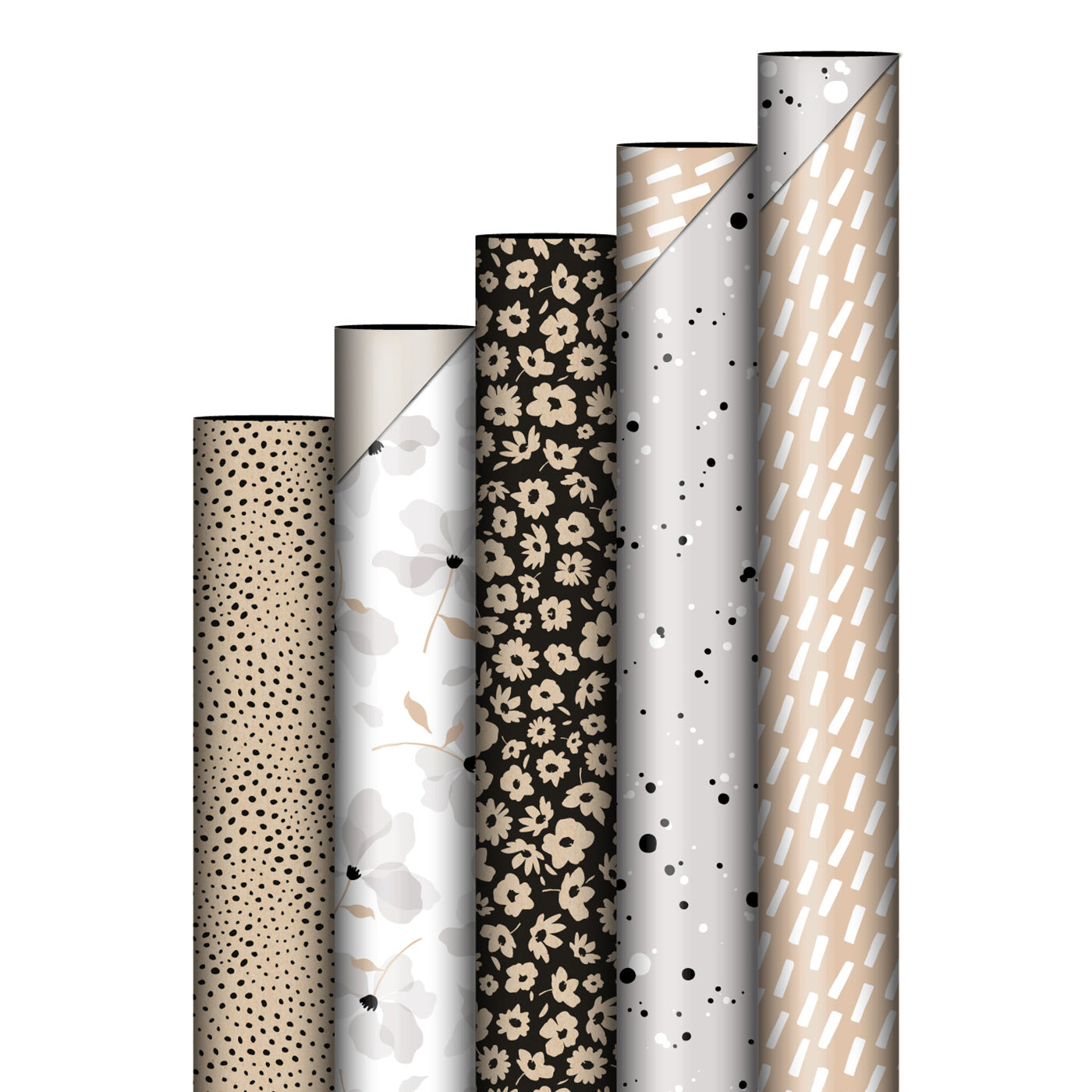 Cadeaupapier - Random spots natural