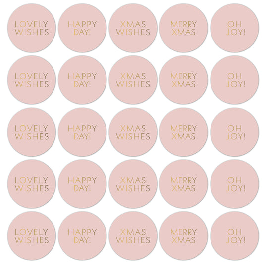 Sticker - Christmas wishes pink