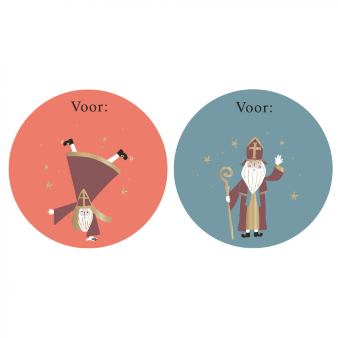 Sint Stickers Duo - Acrobaat Goud