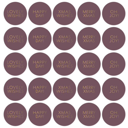 Sticker - Christmas wishes purple