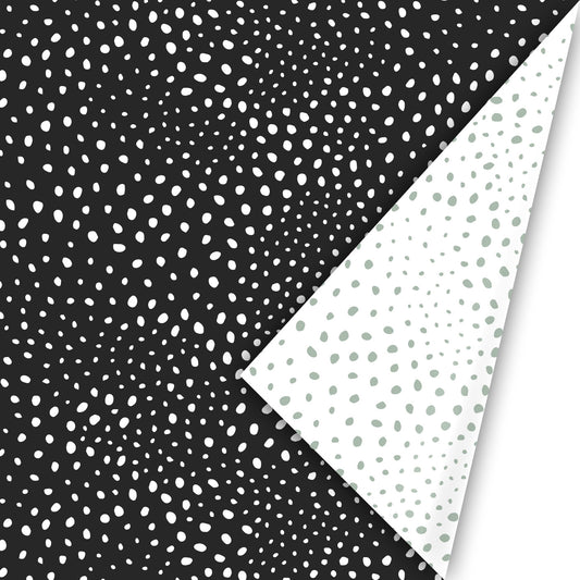 Cadeaupapier - Flocks zwart