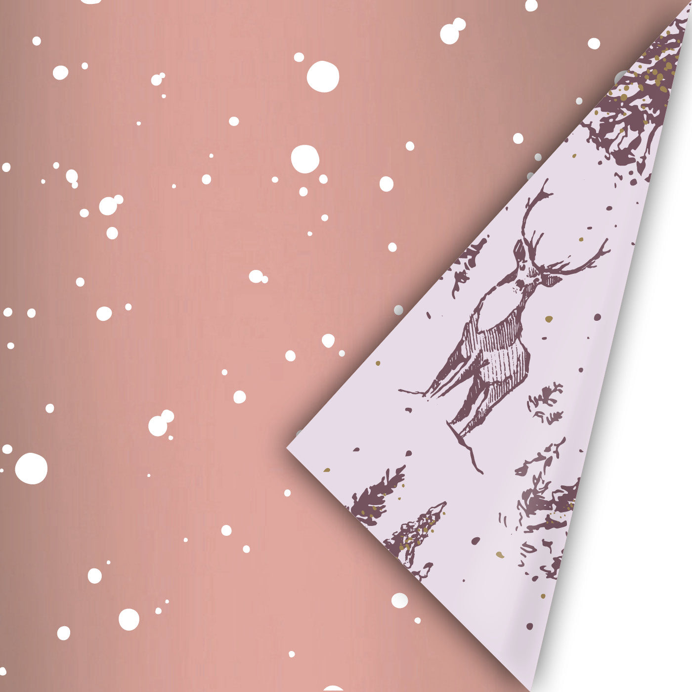 Cadeaupapier - first snow roze