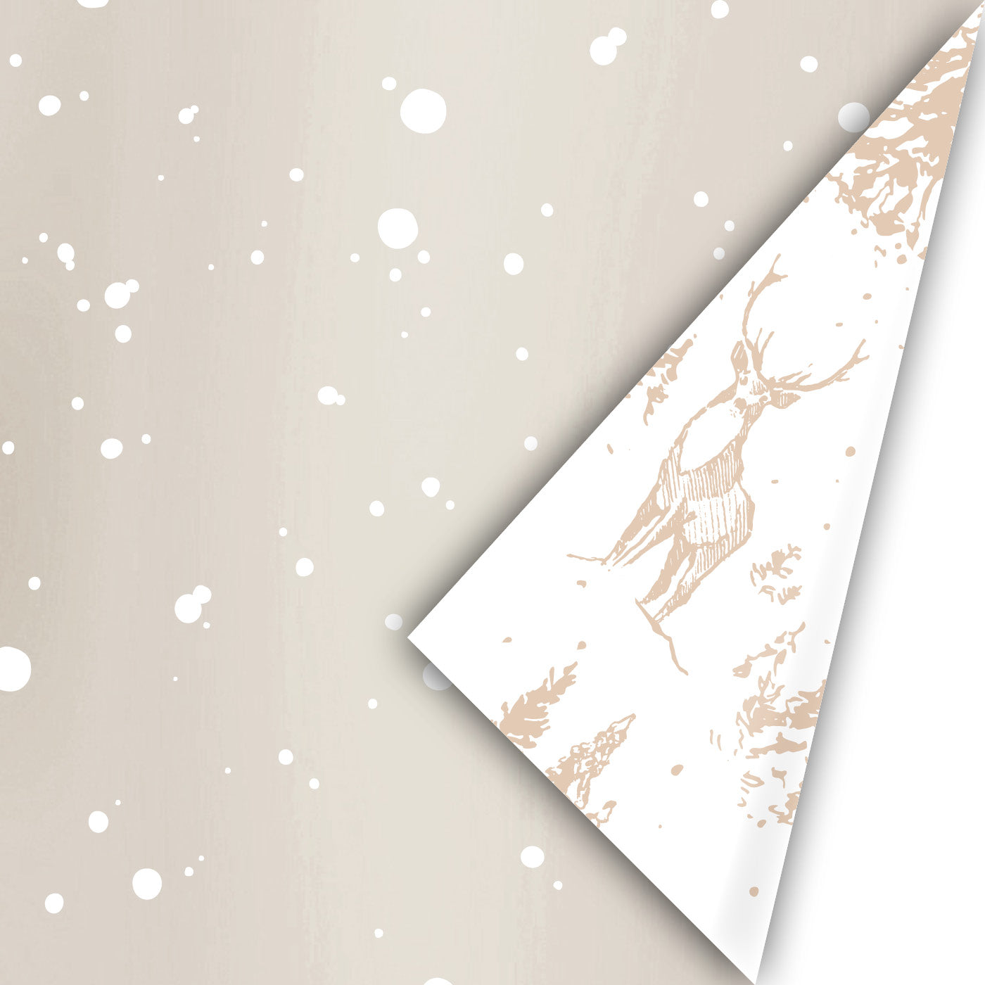 Cadeaupapier - first snow champagne