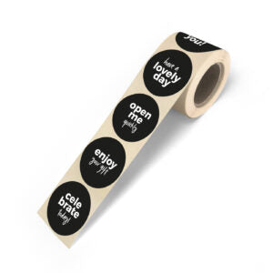 Sticker - tekst mix zwart/wit
