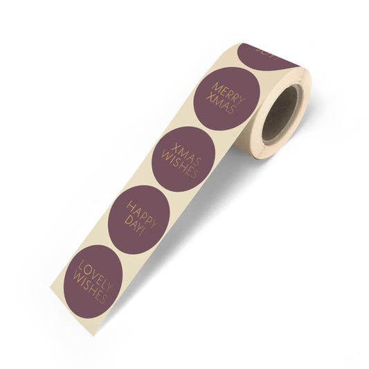 Sticker - Christmas wishes purple