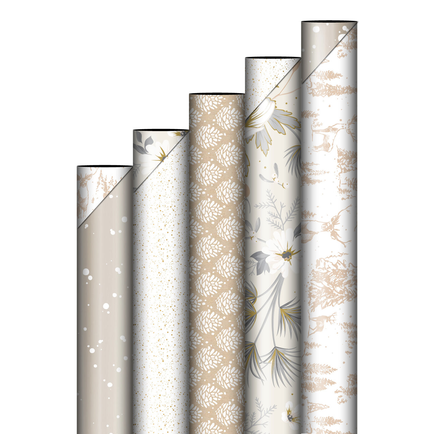 Cadeaupapier - Reindeer forest natural