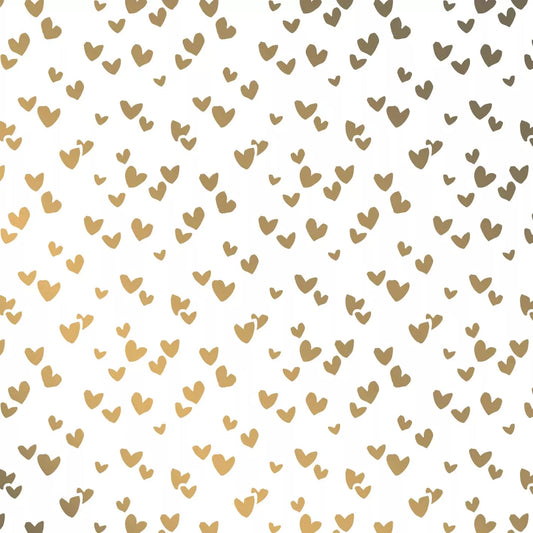 Zijdepapier - gouden hartjes