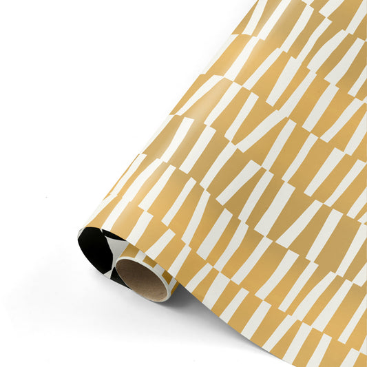 Cadeaupapier - Bold lines fall goud