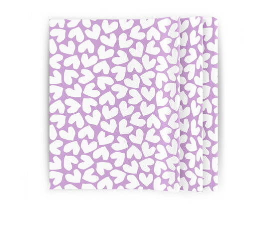 Zijdepapier - XL Solo Hearts lila